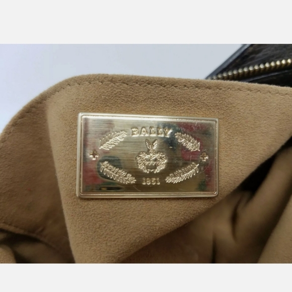 100% AUTHENTIC BALLY Brown Ostrich Leather Handbag - Limited Edition - Picture 7 of 12